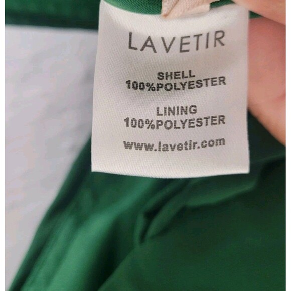 Lavetir Women’s Size 12 Emerald Green Hi Low Dress Holiday Cocktail Lace Up Back - Picture 6 of 9
